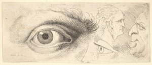 To øyne og to hoder, 1644-52. av Wenceslaus Hollar