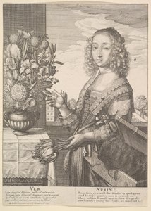 Ver - Spring Tre-kvart-lengde sesonger, 1641. av Wenceslaus Hollar