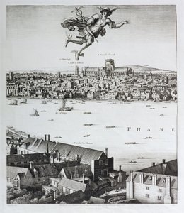 View of London, publisert 1647 (faksimilekopi) (detalj) av Wenceslaus Hollar