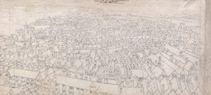 Utsikt over den østlige delen av Southwark, med utsikt mot Greenwich av Wenceslaus Hollar