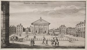Utsikt over London: Piazza i Covent Garden av Wenceslaus Hollar