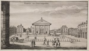 Utsikt over London: Piazza i Covent Garden. av Wenceslaus Hollar