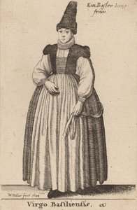 Jomfru av Basel, 1644. av Wenceslaus Hollar