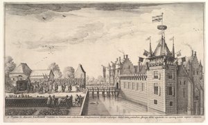 Besøk hos A. Roelants, 1650. av Wenceslaus Hollar