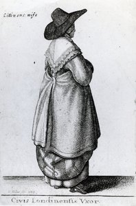 Kone til en borger av London, 1643 av Wenceslaus Hollar