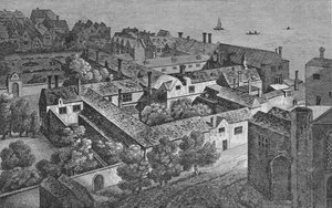 Winchester House, Southwark, ca. 1649, fra tårnet til St. Saviours, c1812, 1912 av Wenceslaus Hollar
