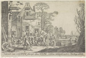 Vinter Hyems (tittel på objekt) The Four Seasons (serietittel) av Wenceslaus Hollar
