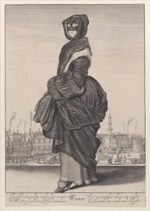 Winter, fra Årstidene, 1643-44., 1643-44. av Wenceslaus Hollar