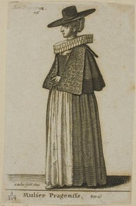 Kvinne fra Praha av Wenceslaus Hollar