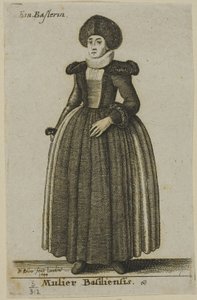 Kvinne fra Basel av Wenceslaus Hollar