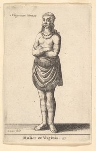 Kvinne fra Virginia, ca. 1643. av Wenceslaus Hollar