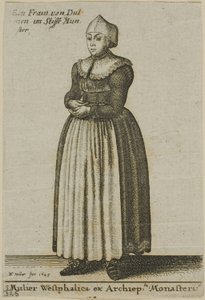 Kvinne fra Westfalen av Wenceslaus Hollar