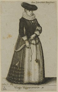 Ung Zürich kvinne av Wenceslaus Hollar