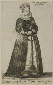 Zürich kvinne i brudekjole av Wenceslaus Hollar