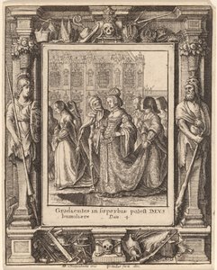 Keiserinne av Wenceslaus Hollar after Hans Holbein the Younger after Abraham van Diepenbeeck