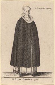 En dansk kvinne av Wenceslaus Hollar after Hendrik J. van Craenhals