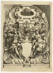 Fantastisk arkitektur, plate 36 (senere 44 og 125) fra Architectura av Wendel Dietterlin