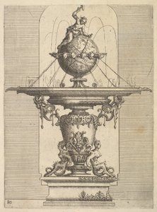 Design for en fontene, plate 80 fra Dietterlin