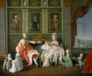 Leopold I, storhertug av Toscana med sin kone Maria Luisa og deres barn, 1773 av Werlin