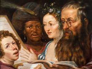 En allegori av musikk, 1625 av Werner Jacobsz van den Valckert