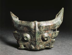 Rituell maske som viser Taotie, Kina, Western Zhou-dynastiet