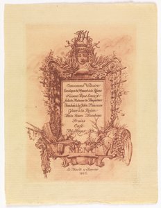 Meny for ballen gitt av James Hazen Hyde, 31. januar 1905