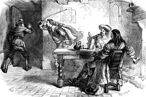 Fracas på Ship Tavern, 1600-tallet c1880. av Whymper