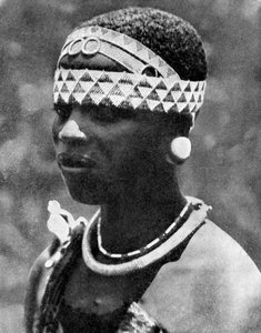 Kona til en Angoni-høvding, Mosambik, Afrika, 1936.
