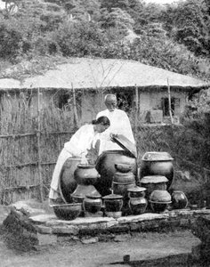 Hvitkledde innbyggere i Korea, 1936.