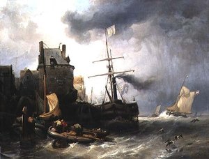 Stormen ved Dunkirk av Wijnand Joseph Nuyen