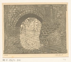 Bro i Mechelen (original tittel) av Wijnand Otto Jan Nieuwenkamp (signed by artist)