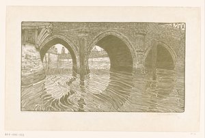 Bro i Mechelen (original tittel) av Wijnand Otto Jan Nieuwenkamp (signed by artist)