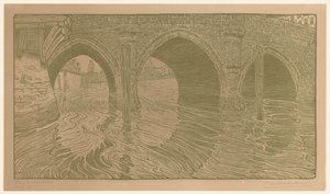 Bro ved Mechelen (original tittel) av Wijnand Otto Jan Nieuwenkamp (signed by artist)