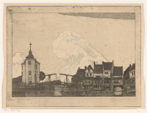 Havn i Enkhuizen (original tittel) av Wijnand Otto Jan Nieuwenkamp (signed by artist)