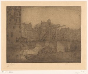 Montelbaanstoren, Amsterdam (original tittel) av Wijnand Otto Jan Nieuwenkamp (signed by artist)