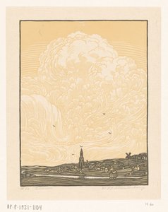 Rhenen (original tittel på objekt) av Wijnand Otto Jan Nieuwenkamp (signed by artist)