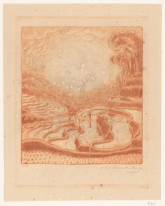 Rismarker på Bali Rismarker (original tittel) av Wijnand Otto Jan Nieuwenkamp (signed by artist)