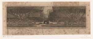 Waringin-trær i hagen til sultanens palass i Jogyakarta I palasset til sultanen (original tittel) av Wijnand Otto Jan Nieuwenkamp (signed by artist)