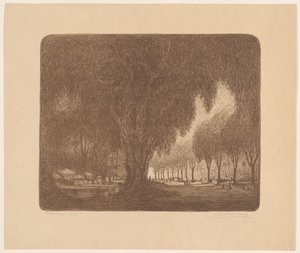 Weltevreden (original tittel på objekt) av Wijnand Otto Jan Nieuwenkamp (signed by artist)