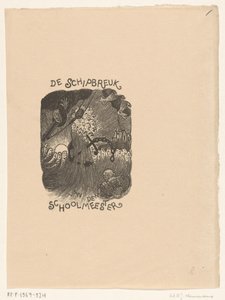 Utforming av tittelside for: Skolemesteren, Forliset av Wijnand Otto Jan Nieuwenkamp