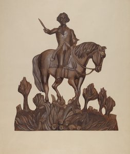 George Washington til hest, ca. 1938. av Wilbur M Rice