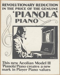 Aeolian Company Pianolas, 1920-tallet av Wilfred Fryer
