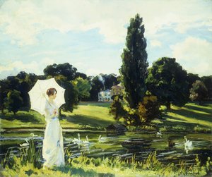Lynne Fontanne ved Themsen av Wilfred Gabriel de Glehn