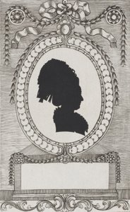 Silhuett av grevinne Enzenberg, Stiftsfraulein, 1784-1834. av Wilhelm Ackermann