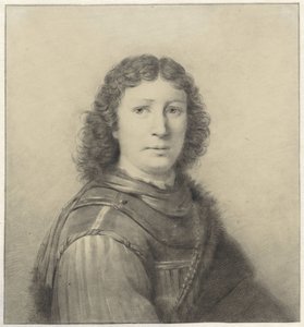 Portrett av en ung mann med krage og kjede av Wilhelm Adrian Netscher