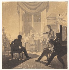 Et tobakksselskap. Justitsråd Jürgensens søndagsfest av Wilhelm Bendz