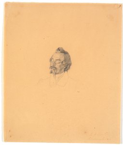 Porträt des Glasmalers Friedrich Vörtel av Wilhelm Bendz