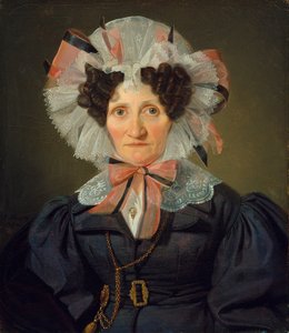 Portrett av en eldre kvinne.