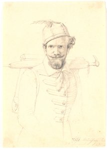 Selvportrett med torner av Wilhelm Bendz