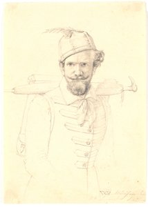 Selvportrett med torner av Wilhelm Bendz